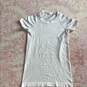 Lululemon Athletica White Fitted Polo T-Shirt